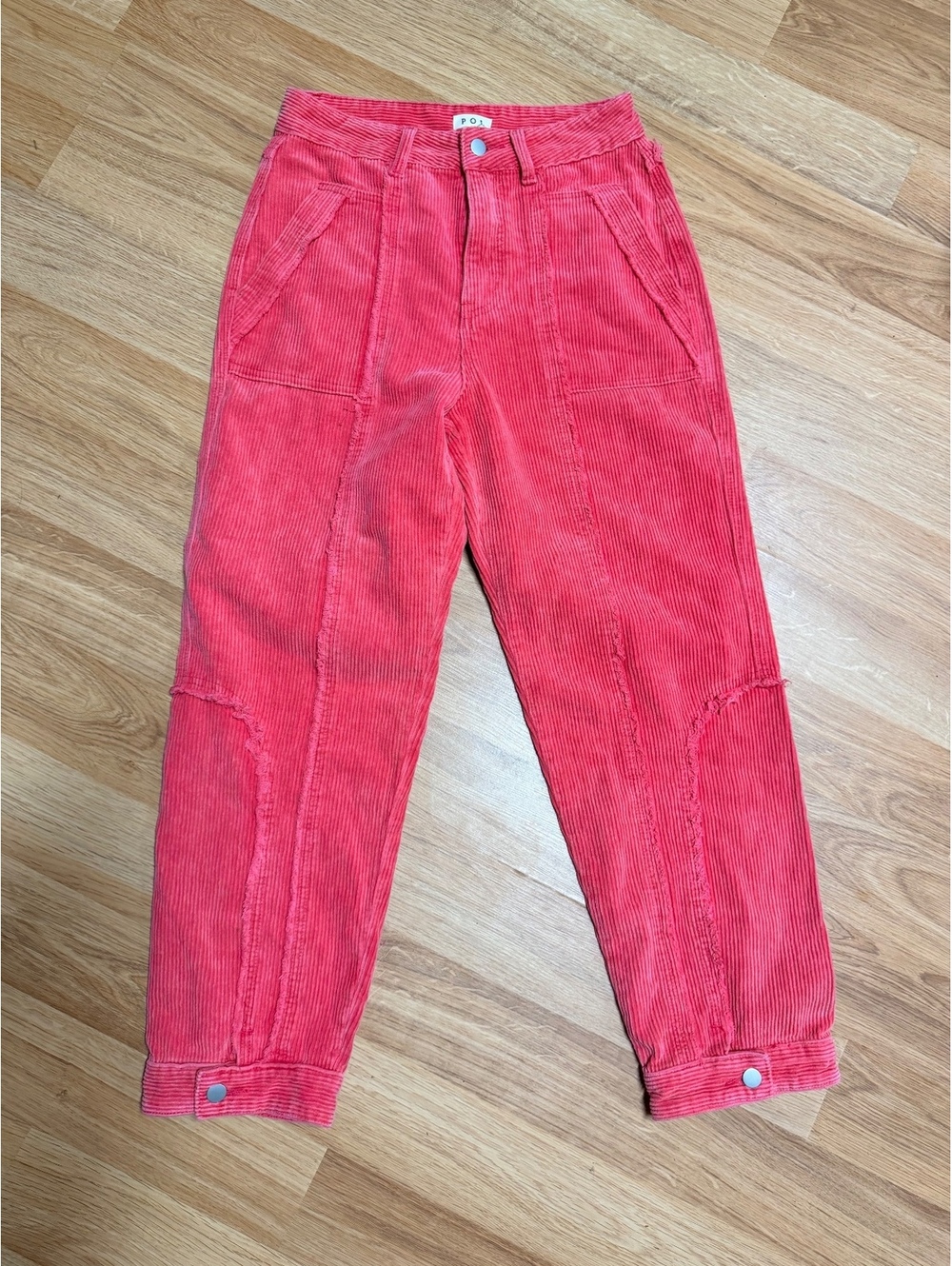 Pol Women's Pink Corduroy Cropped Pants Size S